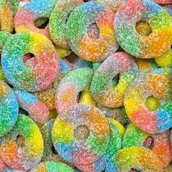 anneau multicolore sucré  vendu par 100 g