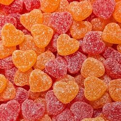 mini coeur orange et rouge ( halal )